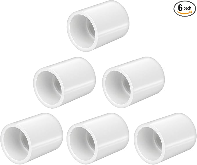 LESSO 6 Pack 1-1/2" PVC Coupling, 2 Way Coupling 1-1/2 inch SCH40 White | PVC by LESSO