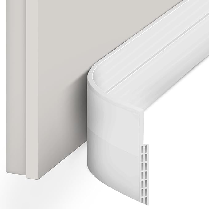 Ohuhu Wide 3.4" Door Draft Stopper, 1.4" Adhesive Weather Stripping Seal | 39" by Ohuhu