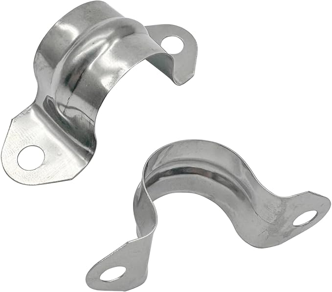 1/2inch Two Hole Strap U Bracket Stainless Steel Tube Strap Tension Clip - Image 4