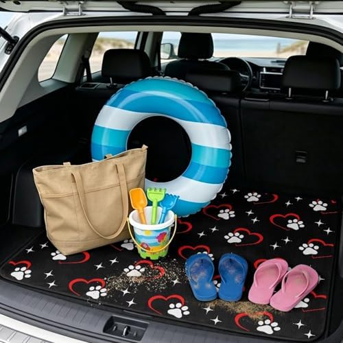 Red Heart Paw Heavy Duty Trunk Mat 29"x39" - Image 2
