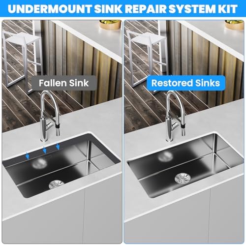 4 PCS Black Undermount Sink Brackets, Adjustable Undermount Sink Support Under - Image 3