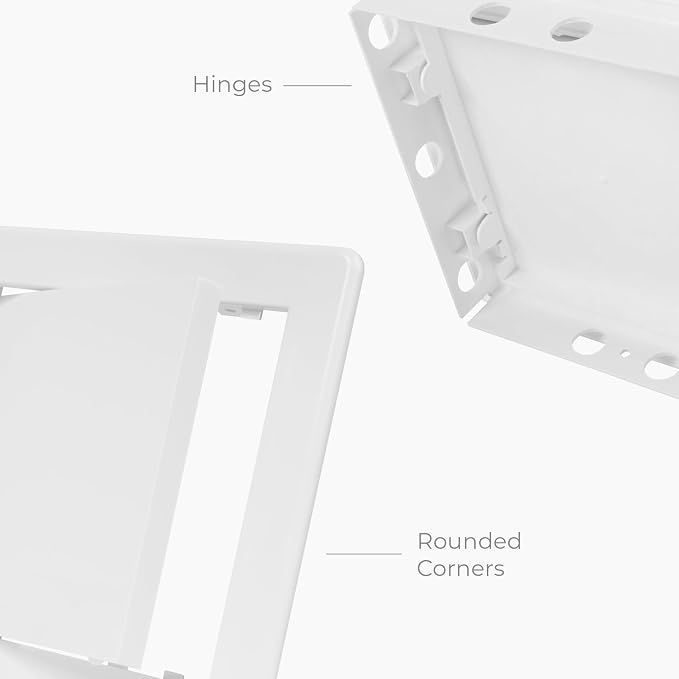6x6 Inch White Access Panel for Drywall – ABS Plastic Square Wall, Ceiling - Image 5
