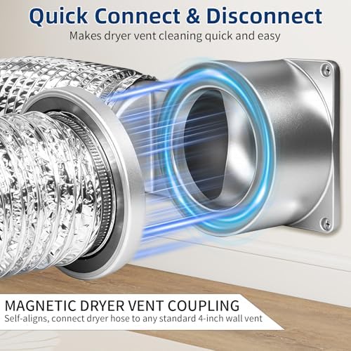 Magnetic Dryer Vent Connector Kit DV90 4-Inch Dryer Vent Coupling - Image 3