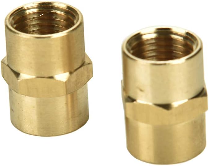 2 Pack 1/4" x 1/4" NPT Coupler, Brass Female Pipe Fitting | - Image 5