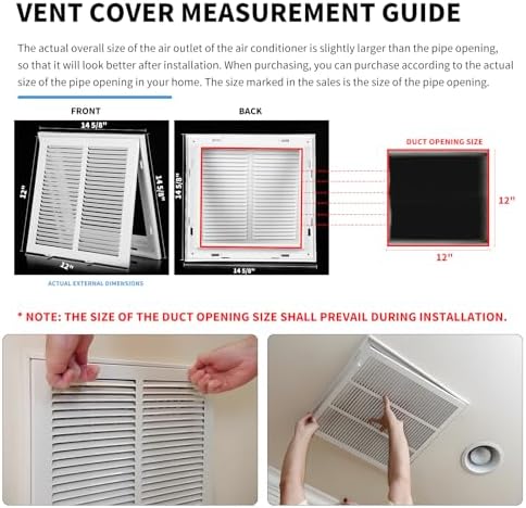 12x12 Return Air Grille Return Vent Cover - Image 6