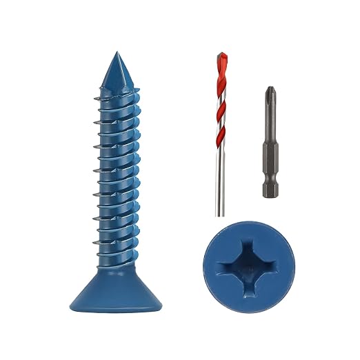 1/4" x 1-1/4" Concrete Screws, Brick or Stucco by Unknown