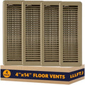 4 Pack Floor Vent Covers, Floor Register 4" x 14", Adjustable Decorative Vent by Unknown