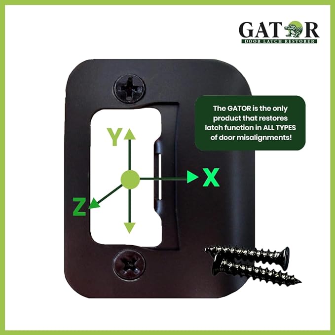 Gator Door Strike Plate 2-1/4" Latch Restorer, Oil Rubbed Bronze, No Chiseling - Image 4
