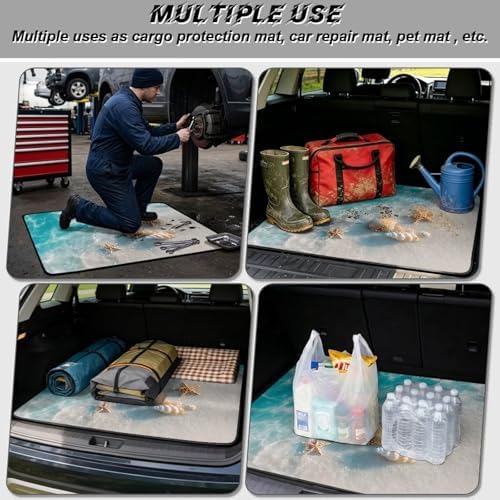 Sea Shell Starfish Universal Cargo Liner Gardening Trunk Mat Waterproof Cargo - Image 3