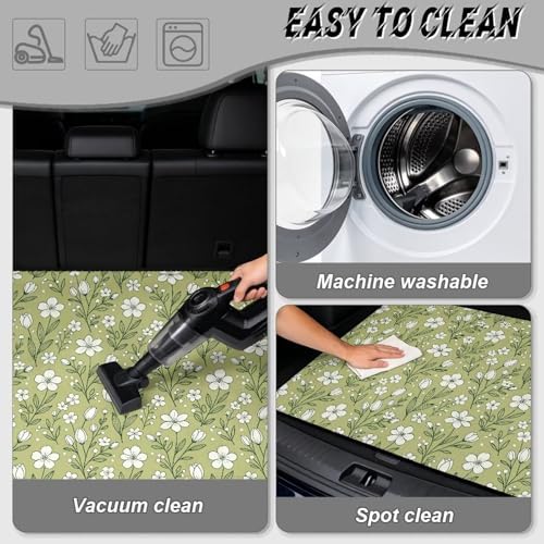Green Floral Beach Gear Trunk Mat 29"x39" - Image 5