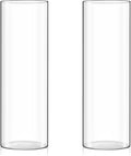 Fixwal Set of 2 Clear Tall Glass Cylinder Vases by Fixwal