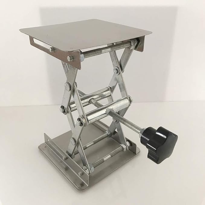 LabZhang 4" x4" Stainless Steel Lab Jack Scissor Stand Platform Lab Lift | Lab - Image 2