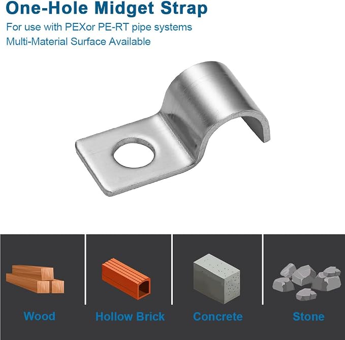 One-Hole Mini Unilateral Pipe Clamps, Conduit Fitting Clips Saddle Clamps - Image 5