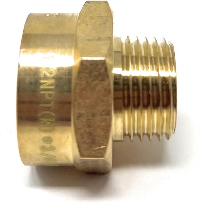 Cascada 3/4" G Thread Female to 1/2" NPT Thread Male Pipe Fitting Adapter - Image 5
