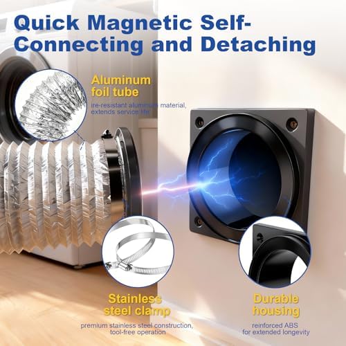 Magnetic Dryer Vent Coupling, DV180 Dryer Vent Connector Kit - Image 3
