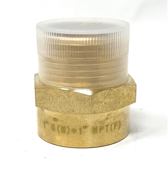 Cascada Lead-Free Brass Adapter, G Thread British BSPP Male to NPT Female) by CascadaShowers