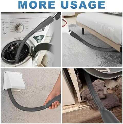 PetOde Dryer Vent Cleaner Kit – Dryer Vent Vacuum Hose Attachment Black - Image 2