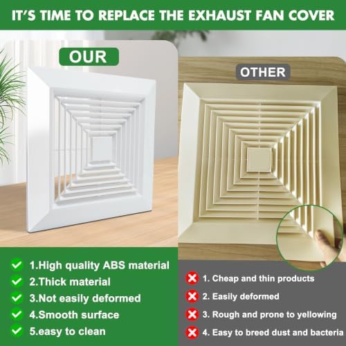 Bathroom Exhaust Fan Cover 9x9 Vent Cover - Image 3