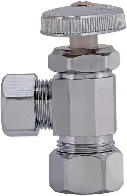 Eastman 1/2 Inch OD Compression x 5/8 Inch OD Compression Multi-Turn Angle Stop - Image 4