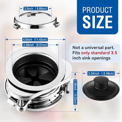 Garbage Disposal Flange Kit, Fit 3 1/2" Sink Drain Hole - Image 2