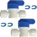 Speed Fit 1/4 or 3/8 Inch Shut Off Valve, Push to Connect Plastic Plumbing by FiltrationWarehouse