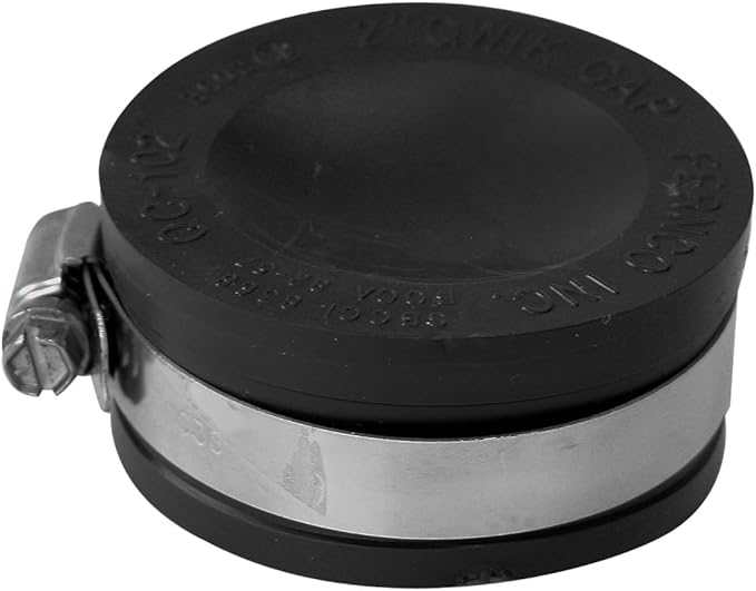 Fernco QC-102 2 Pack 2-in. Qwik Cap Flexible PVC Pipe Cap - Image 2