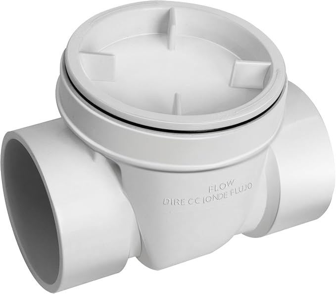 3" PVC Backwater Valve Drain Backflow Preventer Valve - Image 9
