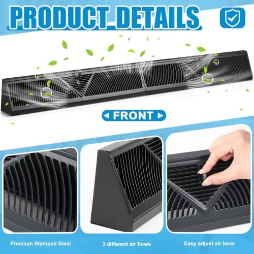 Yaocom 1 Pack Baseboard Register Vent 48 Inch Duct Opening Size Vent Covers - Image 3