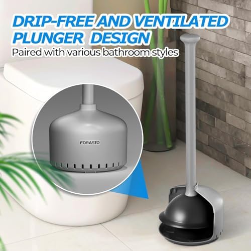 FORASTO Toilet Plunger with Holder - Image 5