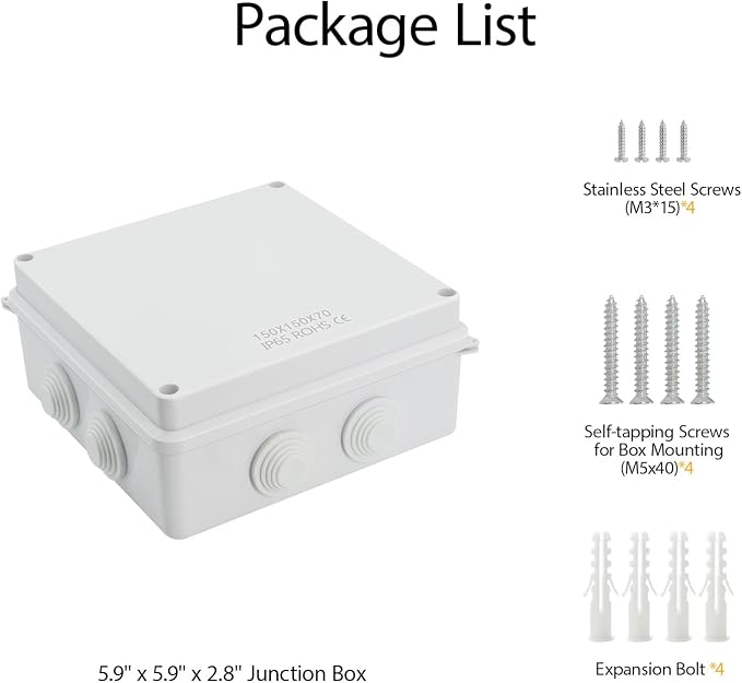 ABS Plastic Dustproof Waterproof IP65 Junction Box Universal Electrical Project - Image 9