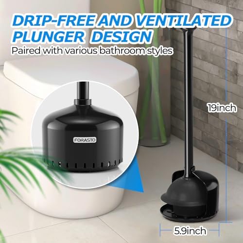 FORASTO Toilet Plunger with Holder - Image 5