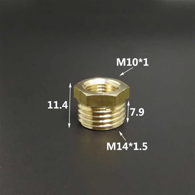 5PCS Brass Reducer Bushing M10 M14 M20 Metric Male to Female Thread Reducing - Image 2