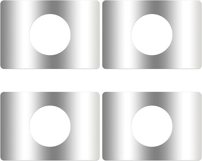 4 Pcs Stainless Steel Door Reinforcement Plate, Adhesive Door Knob Hole Cover - Image 8