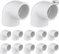 12-Pack 3/4" PVC Fittings 90 Degree Elbow, Furniture Grade 3/4 Inch PVC Pipe by Unknown