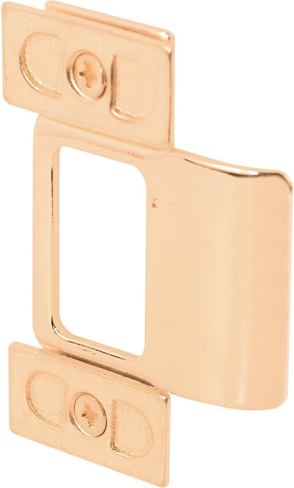 Prime-Line U 9486 2-1/8 In. Stamped Steel Brass Plated Adjustable Strike by Prime-Line