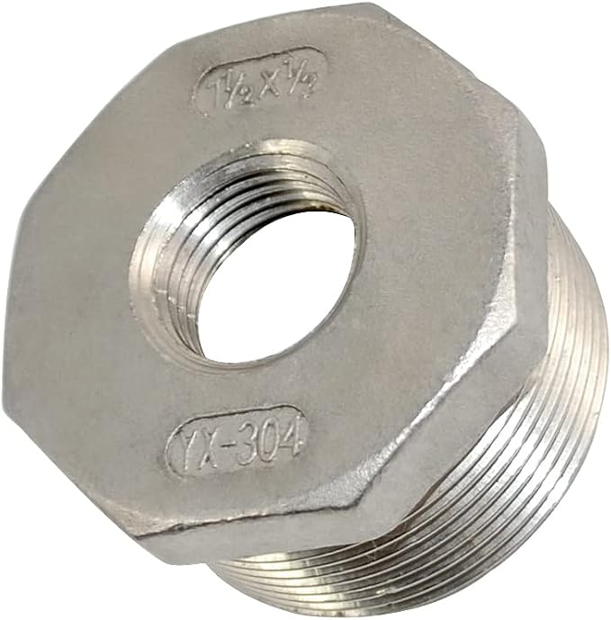 DAN SPEED Male x Female Thread Reducer Bushing Pipe Fitting, Stainless steel SS by DANSPEEDBALLVALUES