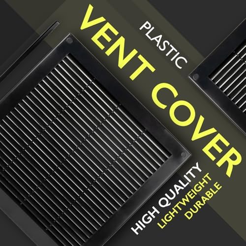 12 x 12 Inch Black Air Vent Cover – Plastic Square Air Vent Grill Cover - Image 6
