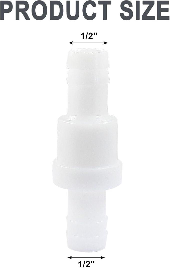 Litoexpe 2 Pcs 1/2" One Way Inline Check Valve | Ozone Resistant, Non-Return - Image 2