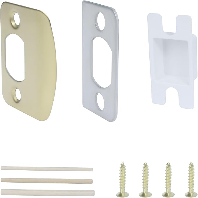 Door Strike Plate Repair Kit, Steel by HARSKIYER