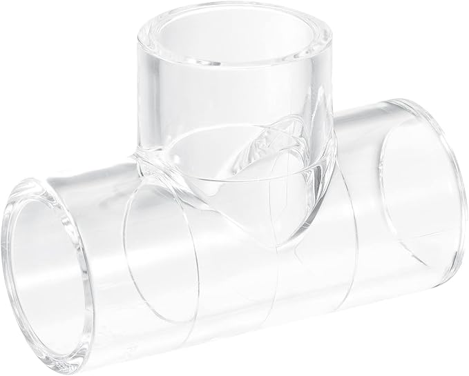 uxcell 1Pcs Clear Elbow Fitting, 20mm/0.79" 3 Way Acrylic Elbow T-Shaped Pipe by uxcell