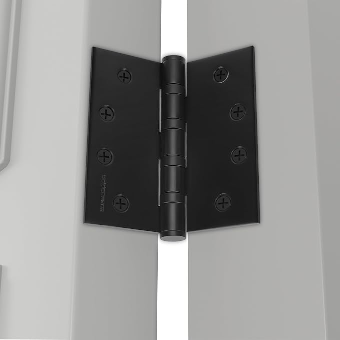 6 Pack goldenwarm Matte Black 4inch Door Hinges - Image 6