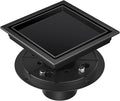 Shower Drain 4 Inch Tile Insert Matte Black, Stainless Steel Square Floor Drain by Dilvii