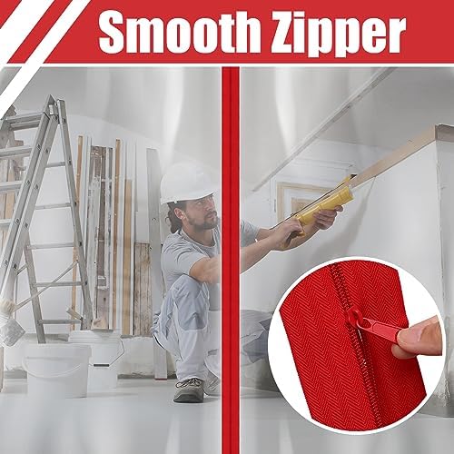 Tigeen 1 Roll Heavy Duty Zipper Door Dust Barriers 7 ft x 13 Inch - Image 4