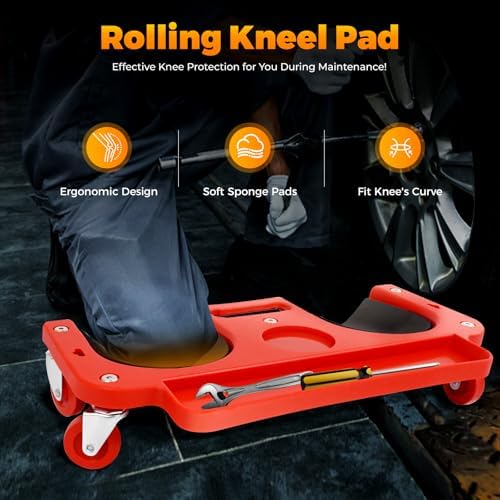 Rolling Knee Pad with Wheels & Tool Tray - Image 3