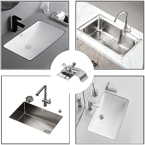 10Pcs 304 Stainless Steel Heavy Duty Sink Clips Kit, Kitchen Bathroom Epoxy - Image 5
