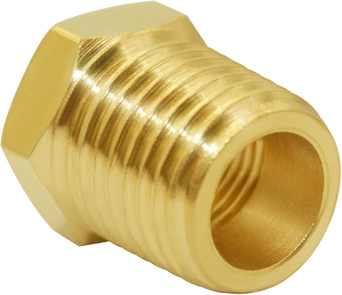 Joywayus 10Pcs Brass Reducing Hex Bushing 1/4" NPT Male to 1/8" NPT Female | - Image 3