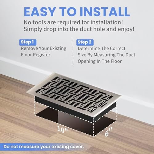 Howeall 6x10 Inches 2 Pack Heavy Duty Walkable Floor Register - Image 6