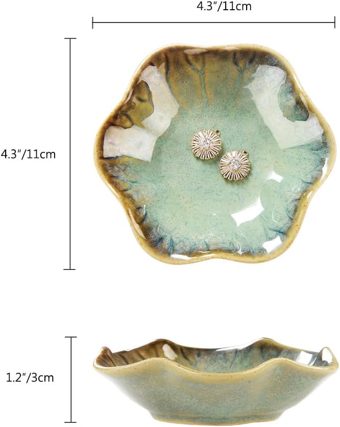 2PCS Ring Holder Dish, Small Key Bowl, Ceramic Trinket Tray Jewelry Dish - Image 6