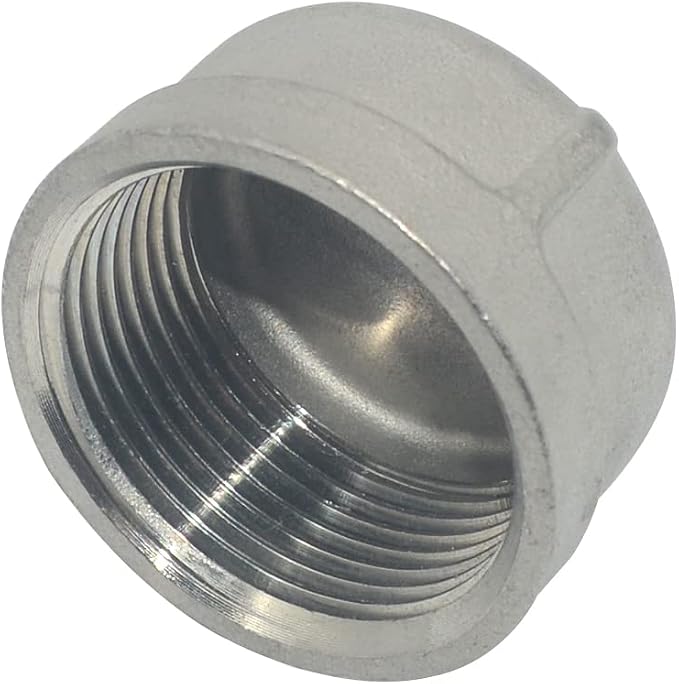 1-1/4" 1.25" Cap, NPT Female Threaded Cast Pipe Fitting, Stainless Steel 304 - Image 3