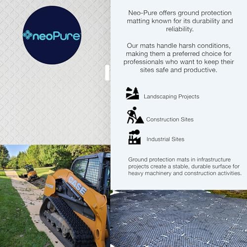 Neo-Pure HDPE White Ground Protection Mat, Heavy-Duty Construction Support Mat - Image 2